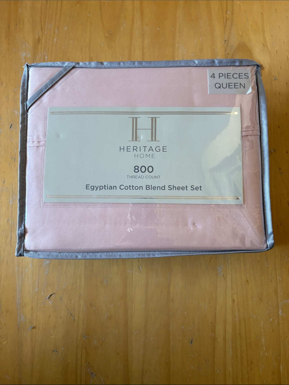Heritage Pink Egyptian Cotton Blend Queen Sheet Set